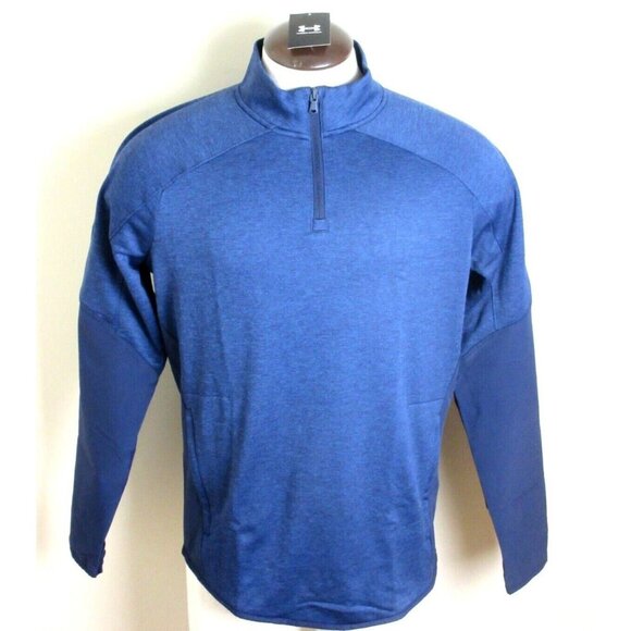 Under Armour Men's Cold Gear Qualifier Quarter zipper PO Jacket Navy Blue NWT - Picture 2 of 6
